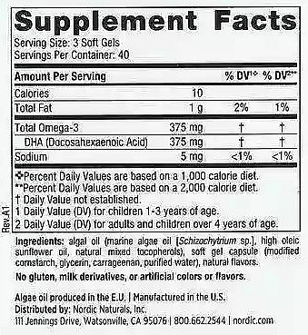 Suplement diety dla dzieci DHA, lemoniada jagodowa - Nordic Naturals Children's DHA 375 mg Ages 3+ Berry Lemonade — Zdjęcie N3