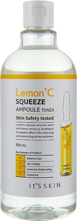 Tonik do twarzy z ekstraktem z cytryny - It's Skin Lemon' C Squeeze Ampoule Toner  — Zdjęcie N1