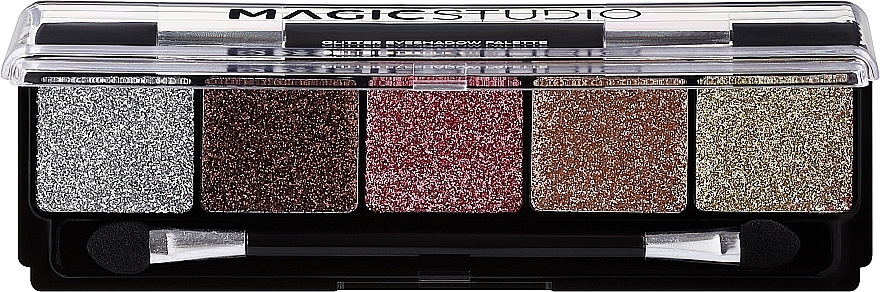 Paleta brokatowych cieni do powiek - Magic Studio Glitter Eyeshadow Palette — Zdjęcie N1