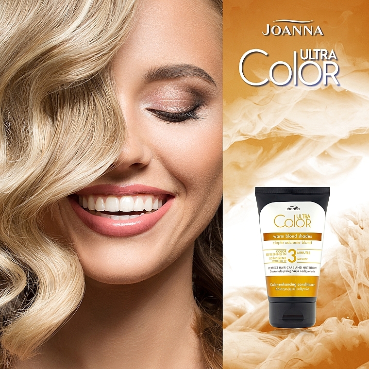 Koloryzująca odżywka do włosów w ciepłych odcieniach blond - Joanna Ultra Color System — Zdjęcie N4
