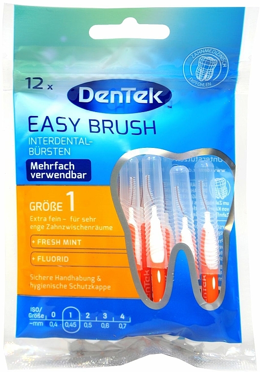 Szczoteczki do czyszczenia przestrzeni międzyzębowych - DenTek Easy Brush Orange — Zdjęcie N1