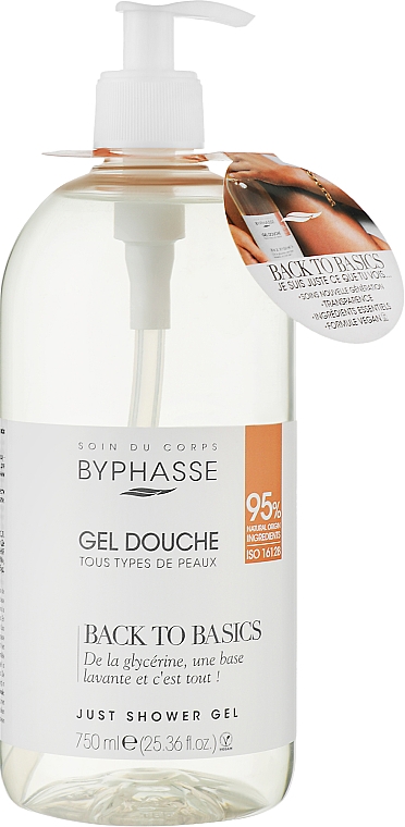 Żel pod prysznic do każdego rodzaju skóry - Byphasse Back To Basics Gel Douche Tous Types De Peaux
