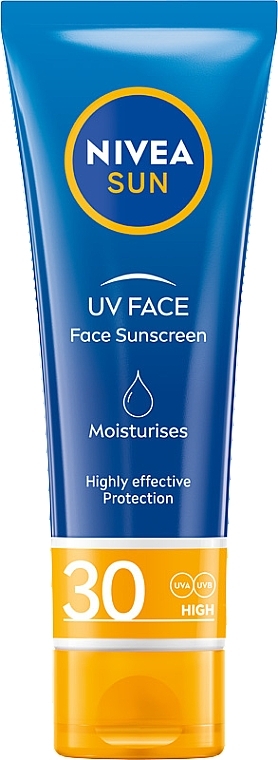 Nawilżający krem przeciwsłoneczny do twarzy SPF 30 - NIVEA Sun UV Face Sunscreen SPF30 — Zdjęcie N1