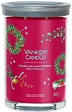 Świeca zapachowa w szkle, Sparkling Winterberry, 2 knoty - Yankee Candle Singnature — Zdjęcie N1