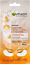 Kup Nawilżające płatki stymulujące pod oczy - Garnier Skin Naturals Moisture+ Fresh Look Eye Tissue Mask Orange Juice & Hyaluronic Acid