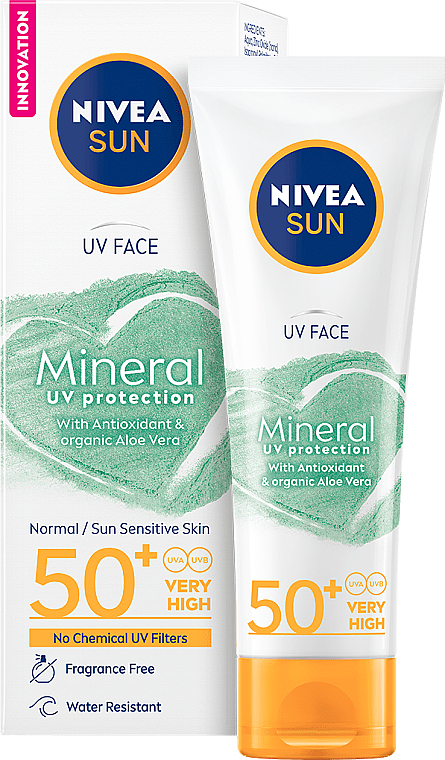 Przeciwsłoneczny krem do twarzy - Nivea Sun Face Mineral Creme SPF 50+ — фото N1
