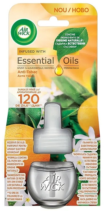 Wymienny wkład do odświeżacza powietrza - Air Wick Essential Oils Electric Citrus — Zdjęcie N1