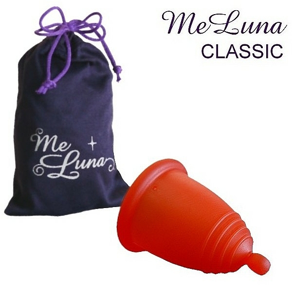 Kubeczek menstruacyjny, rozmiar S, czerwony - MeLuna Classic Shorty Menstrual Cup Ball — Zdjęcie N1