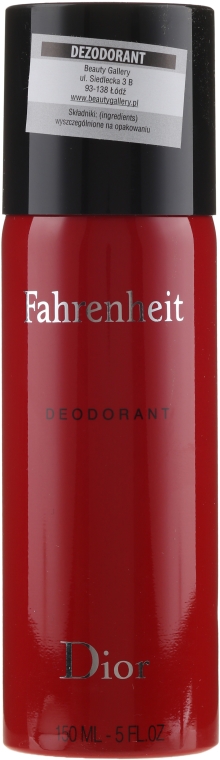 Dior Fahrenheit - Dezodorant w sprayu — Zdjęcie N2