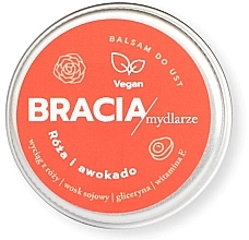 Naturalny balsam do ust Róża i awokado - Bracia Mydlarze Rose & Avocado Lip Balm — Zdjęcie N1