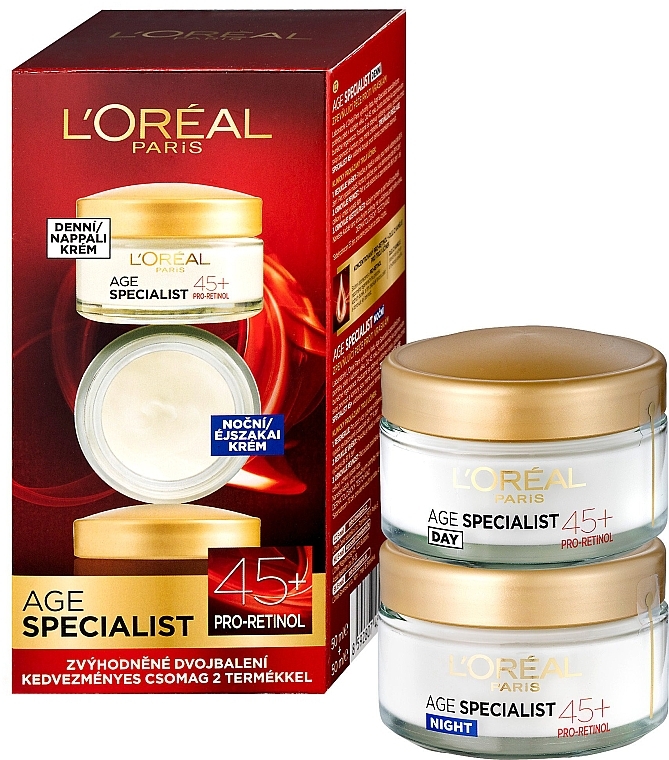 Zestaw - L'Oreal Paris Age Specialist 45+ (cr/50ml + cr/50ml) — Zdjęcie N2