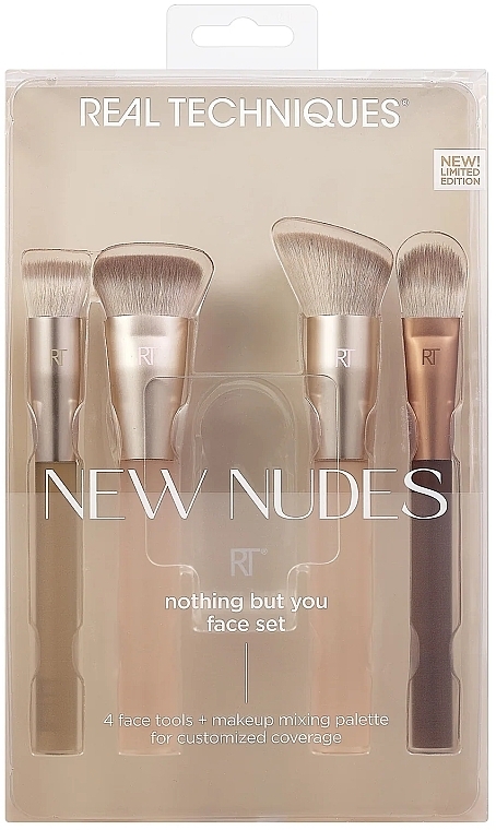 Zestaw pędzli do makijażu, 4 szt - Real Techniques New Nudes Nothing But You Face Set — Zdjęcie N2