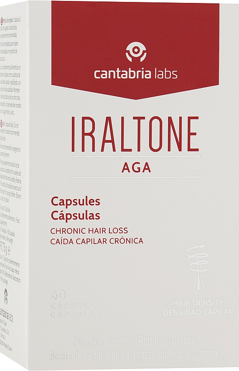 Kapsułki do leczenia utraty włosów - Cantabria Labs Iraltone AGA — Zdjęcie N1