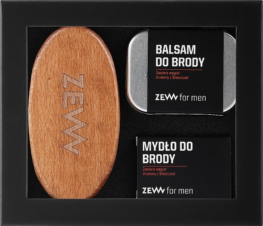 Zestaw - Zew For Men (Beard brush + balm 80 ml + soap 1 pc) — Zdjęcie N1