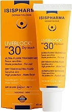 Ultrapłynny krem przeciwsłoneczny do twarzy - Isispharma Uveblock SPF30+ Dry Touch Ultra-fluid — Zdjęcie N1