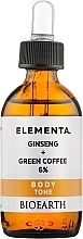 Serum do ciała z żeń-szeniem i zieloną kawą 6% - Bioearth Elementa Ginseng Green Coffee 6% — Zdjęcie N1