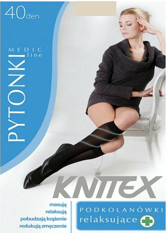 Podkolanówki relaksujące dla kobiet, 40 DEN, visione - Knittex — Zdjęcie N1