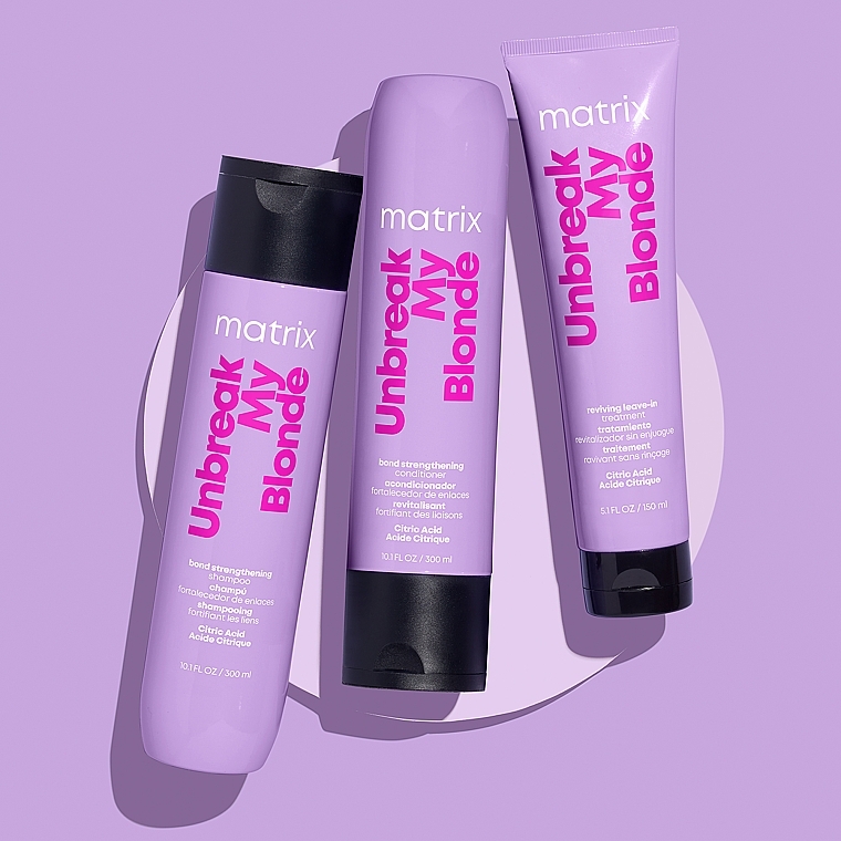 Wzmacniający szampon do włosów rozjaśnianych - Matrix Total Results Unbreak My Blonde Strengthening Shampoo — Zdjęcie N6