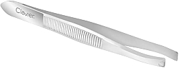 Profesjonalna pęseta do regulacji brwi i aplikacji rzęs - Clavier Pro Precision Tweezers Silver — Zdjęcie N1