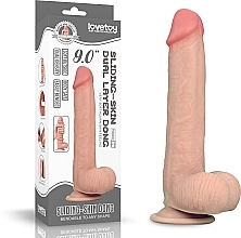 Kup Dildo - LoveToy Sliding Skin Dual Layer Dong 9"