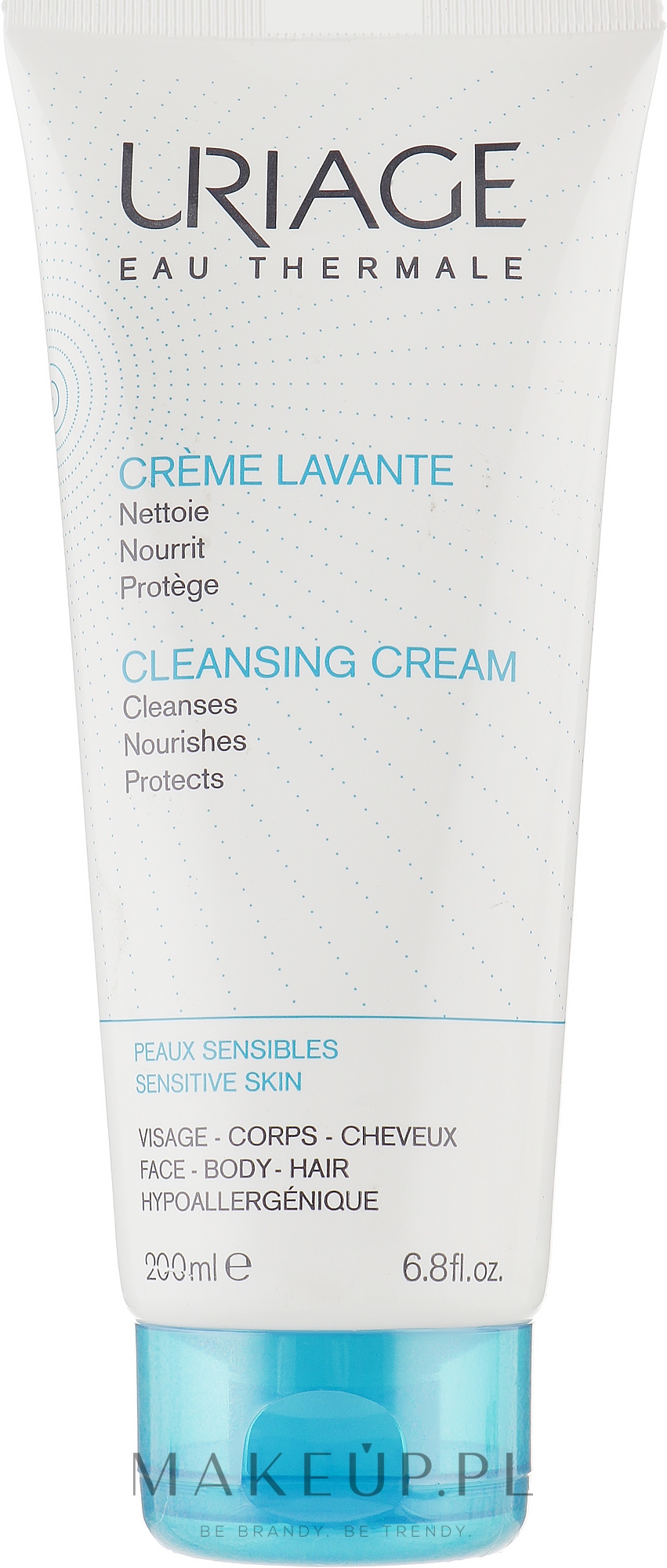 Odżywczy krem oczyszczający bez mydła do skóry wrażliwej - Uriage Crème Lavante Nourishing And Cleansing Cream — Zdjęcie 200 ml