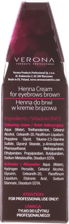 Henna w kremie do brwi - Henna Proseries Cream — Zdjęcie N2