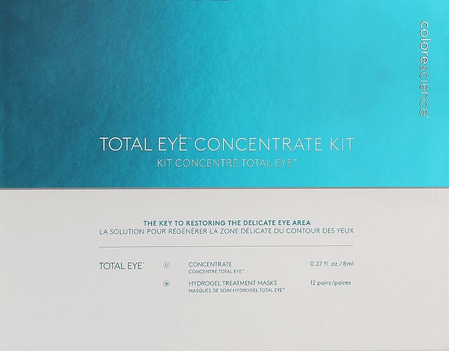 Zestaw do oczu - Colorescience Total Eye Concentrate Kit (conc/8ml + patches/12pcs) — Zdjęcie N1