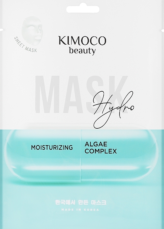 Nawilżająca maska ​​w płachcie z kompleksem alg - Kimoco Beauty Hydro Moisturizing Algae Complex Mask — Zdjęcie N1