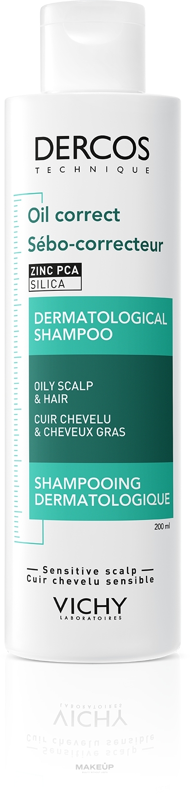 Szampon do włosów przetłuszczających się - Vichy Dercos Oil Control Advanced Action Shampoo — Zdjęcie 200 ml