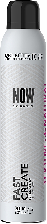 Wosk w sprayu do włosów - Selective Professional Now Next Generation Fast Create Spray Wax — Zdjęcie N1