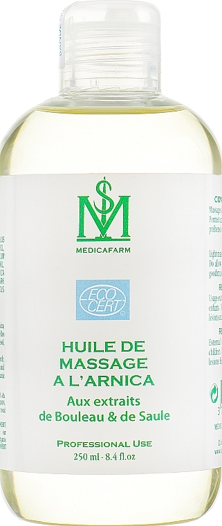 Olejek do masażu z wyciągiem z brzozy i wierzby Efekt chłodzenia - Medicafarm Body Care Massage Oil Arnica Effet Froid — Zdjęcie N3