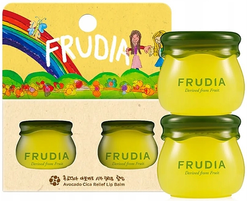 Zestaw balsamów do ust - Frudia Avocado Cica Relief Lip Balm Duo (lip/balm/2x10ml) — Zdjęcie N1