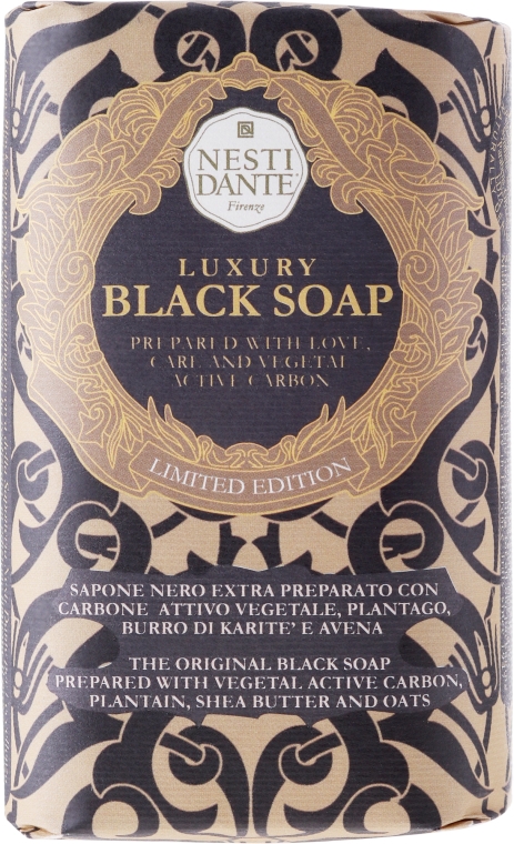 Czarne mydło w kostce - Nesti Dante Luxury Black Soap  — Zdjęcie N1