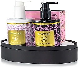 Kup Zestaw - Spongelle French Lavender All In One Beauty Treatment Set (sh/gel/325 ml + lot/325 ml + sponge/1 pcs)