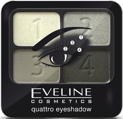 Paleta cieni do powiek - Eveline Cosmetics Quattro — Zdjęcie N1
