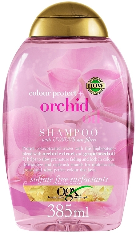 Szampon do włosów farbowanych z ekstraktem z orchidei i filtrami UVA/UVB - OGX Orchid Oil Shampoo