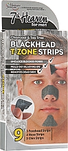 Kup Plastry oczyszczające do strefy T - 7th Heaven Men's Blackhead T-Zone Strips Charcoal & Tea Tree