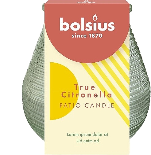 Świeca ogrodowa, 40H, zielona - Bolsius True Citronella  — Zdjęcie N1