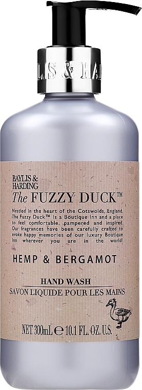 Zestaw - Baylis & Harding The Fuzzy Duck Hemp & Bergamot (h/soap 300 ml + b/h/lot 300 ml) — Zdjęcie N4