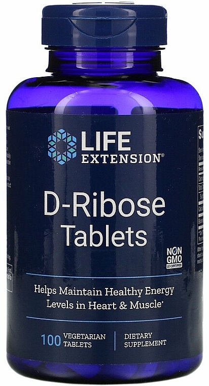 D-ryboza w tabletkach - Life Extension D-Ribose Tablets — Zdjęcie N1