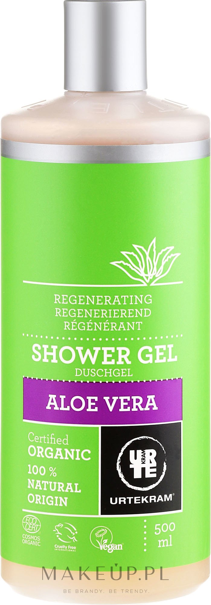 Organiczny regenerujący żel pod prysznic Aloes - Urtekram Aloe Vera Shower Gel — Zdjęcie 500 ml