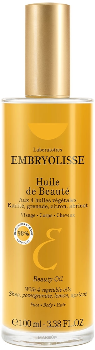 Wielofunkcyjny upiększający olejek do twarzy, ciała i włosów - Embryolisse Laboratories Beauty Oil — Zdjęcie 100 ml