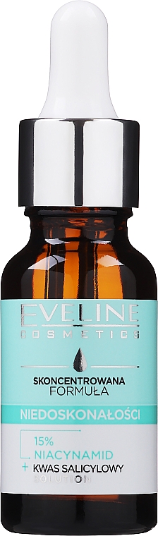 Skoncentrowane serum do twarzy z niacynamidem i kwasem salicylowym - Eveline Cosmetics Imperfection Concentrate Serum — Zdjęcie N2