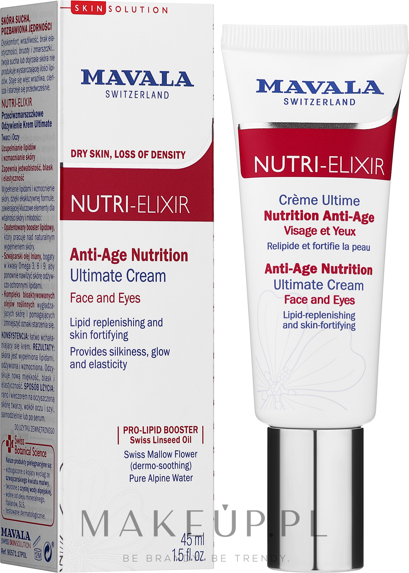 Przeciwstarzeniowy krem do twarzy i pod oczy - Mavala Nutri-Elixir Anti-AgeNutrition Ultimate Cream — Zdjęcie 45 ml
