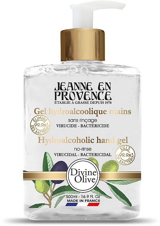 WYPRZEDAŻ Żel do mycia rąk z dozownikiem - Jeanne en Provence Divine Olive Hydroalcoholic Hand Gel * — Zdjęcie N1