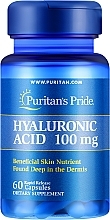 Kwas hialuronowy, 100 mg, kapsułki - Puritan's Pride Hyaluronic Acid 100mg Capsules — Zdjęcie N2