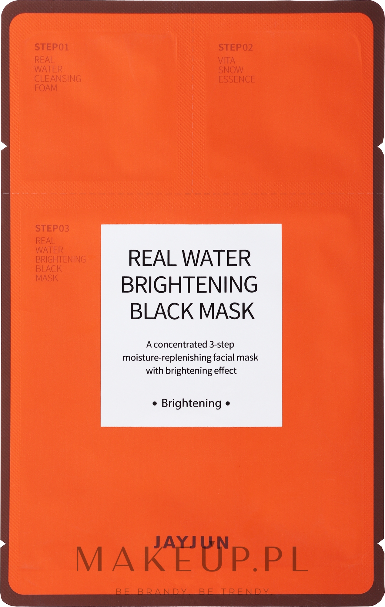 Rozświetlająca maseczka w płachcie do twarzy - Jayjun Real Water Brightening Black Mask — Zdjęcie 28 ml