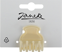 Spinka do włosów krab JG71106 CRN, 3,5 x 3 cm, mała, mleczna - Janeke Hair Clip — Zdjęcie N1