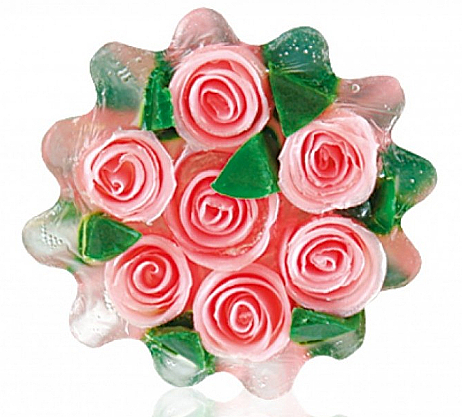 Mydło glicerynowe Różana fantazja, różowe - Bulgarian Rose Soap — Zdjęcie N1