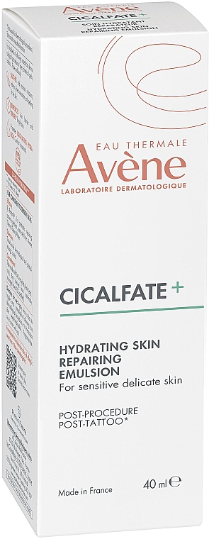 Nawilżająca emulsja regenerująca po zabiegach/po tatuażu - Avène Eau Thermale Cicalfate+ Hydrating Skin Repairing Emulsion — Zdjęcie N2